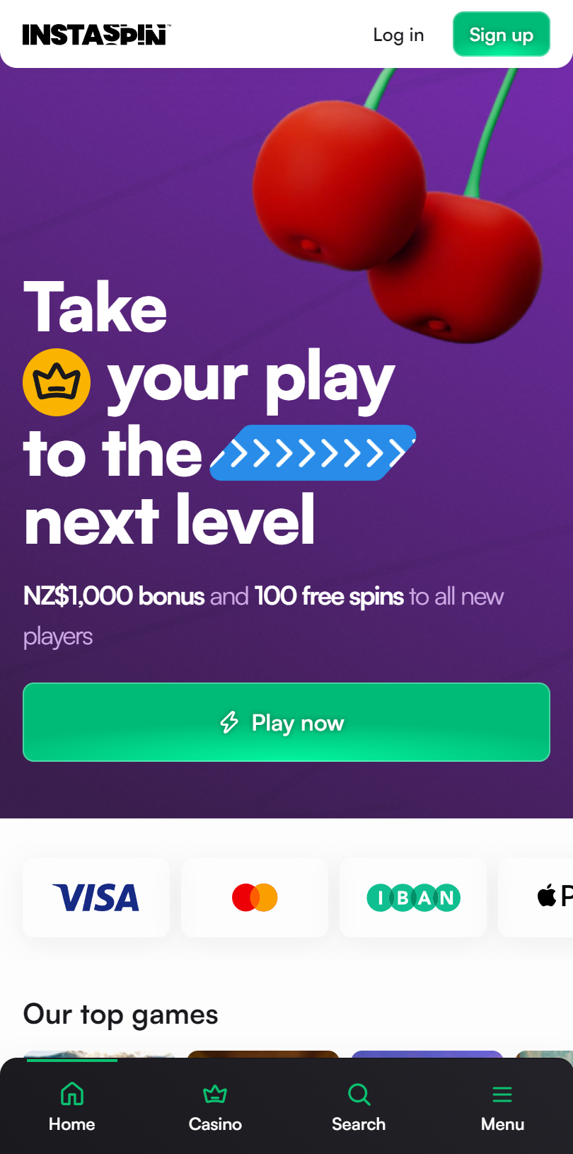 Instasino free spins