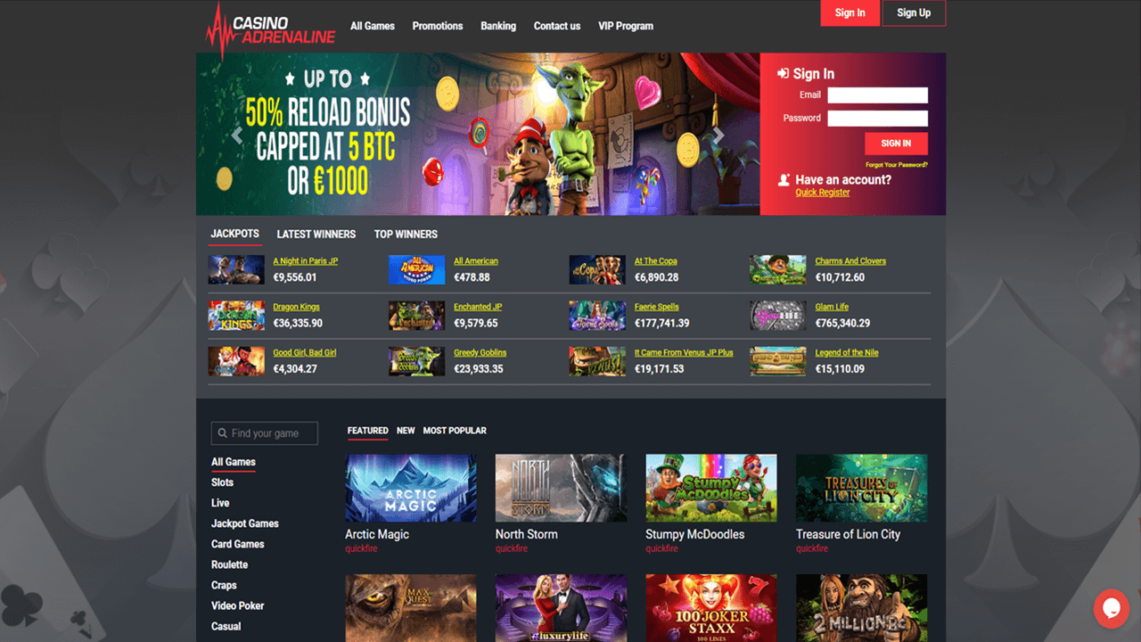 Casino Adrenaline Screenshot Casino Adrenaline Screenshot