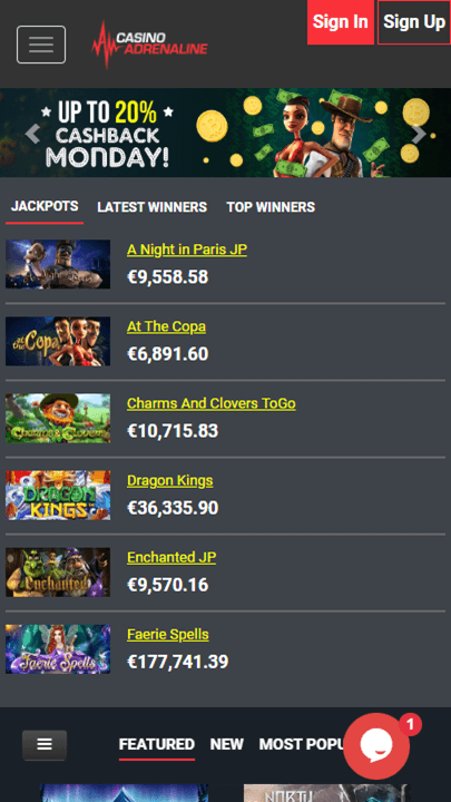 Casino Adrenaline Screenshot Casino Adrenaline Screenshot