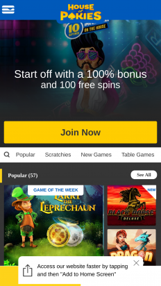 house of pokies free spins