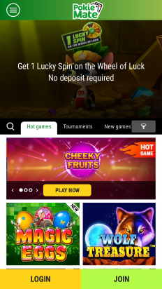 pokie mate free spins