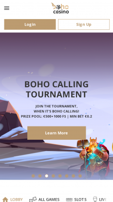 Boho Casino Screenshot