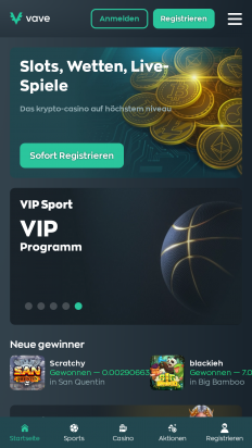Vave Casino Screenshot