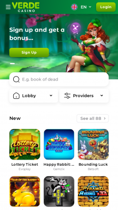 Verde Casino Screenshot