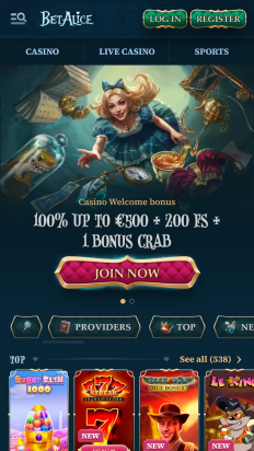 BetAlice Casino Screenshot