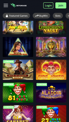 Betgrouse Casino Screenshot