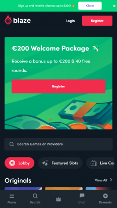 Blaze Casino Screenshot