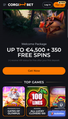 CorgiBet Casino Screenshot