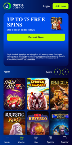 Dazzle Casino Screenshot