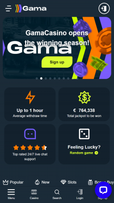 Gama Casino Screenshot