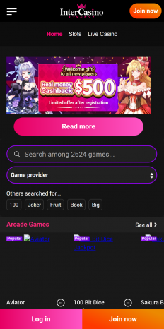 InterCasino Screenshot