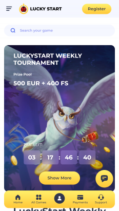 LuckyStart Casino Screenshot