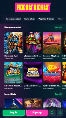 Rocket Riches Casino Screenshot