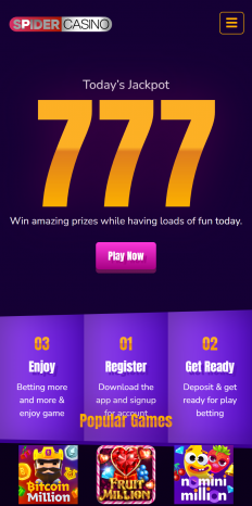 Spider Casino Screenshot