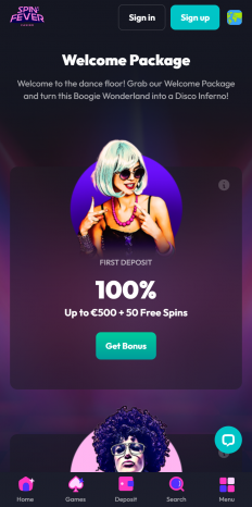 SpinFever Casino Screenshot
