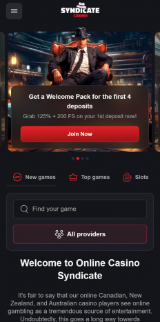 Syndicate Casino Screenshot