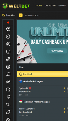 Weltbet Screenshot