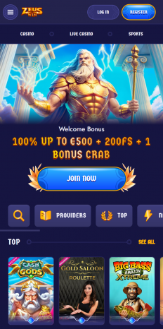 ZeusWin Casino Screenshot