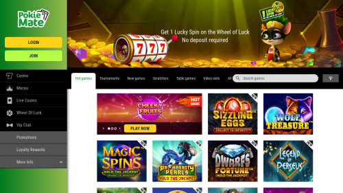 pokie mate free spins