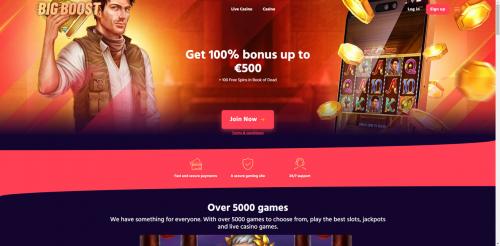 BigBoost Casino Screenshot