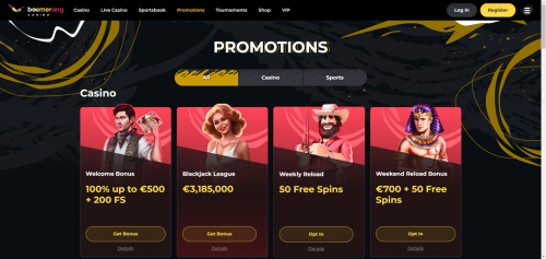 Boomerang Casino Screenshot