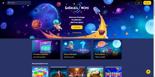 Galactic Wins Casino Screenshot