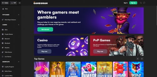 Gamegram Casino Screenshot