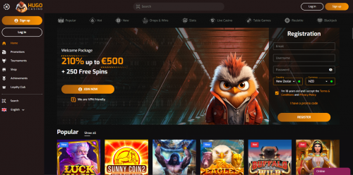 HugoCasino Screenshot
