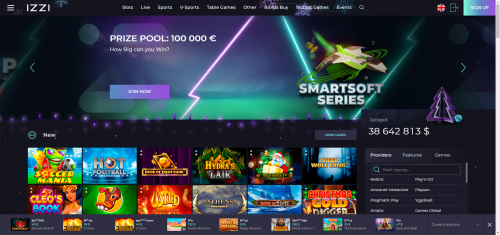 Izzi Casino Screenshot