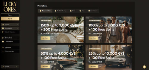 Lucky Ones Casino Screenshot