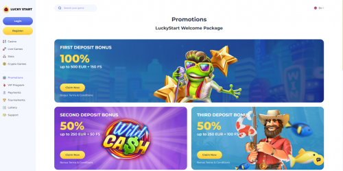 LuckyStart Casino Screenshot