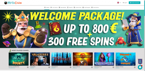 Merlin Casino Screenshot