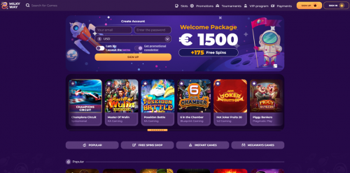 MilkyWay Casino Screenshot