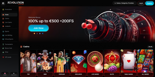 RevolutionCasino Screenshot
