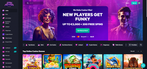 SpinFever Casino Screenshot