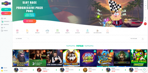 Spinia Casino Screenshot