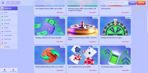Spinrollz Casino Screenshot