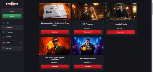 Syndicate Casino Screenshot