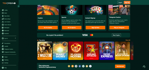 TG Casino Screenshot
