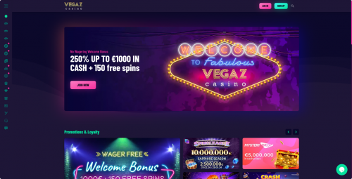 Vegaz Casino Screenshot