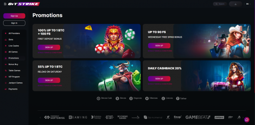Bitstrike Casino Screenshot